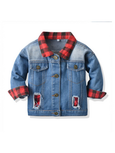 Rad Plaid Blue Jean Jacket