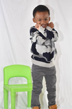 Load image into Gallery viewer, Blue Knit Camo Sweater - Little Fellows Clothing
