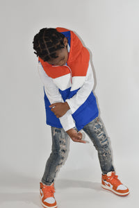 Color Block Hoodie Vest