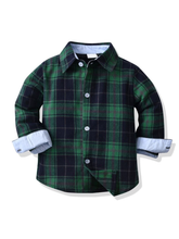 Load image into Gallery viewer, Green Plaid Holiday Shirt
