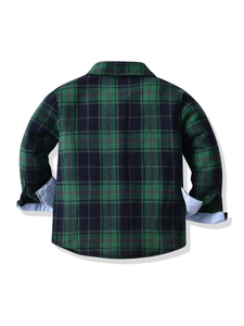 Green Plaid Holiday Shirt