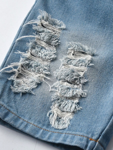 Distressed Denim Shorts