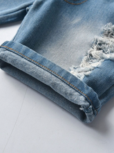 Load image into Gallery viewer, Distressed Denim Shorts
