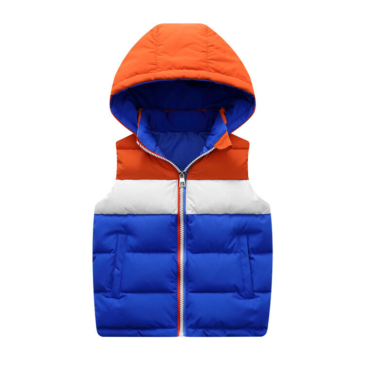 Color Block Hoodie Vest