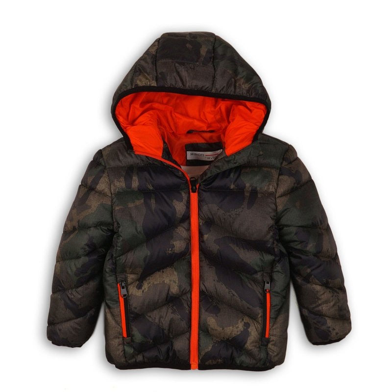 Camo JacketWith Orange Zipper - Little Fellows Clothing